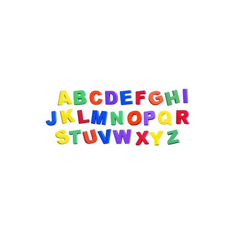 Miniland 97922 - Jumbo-Buchstaben magnetisch/Behälter 74 Teile.