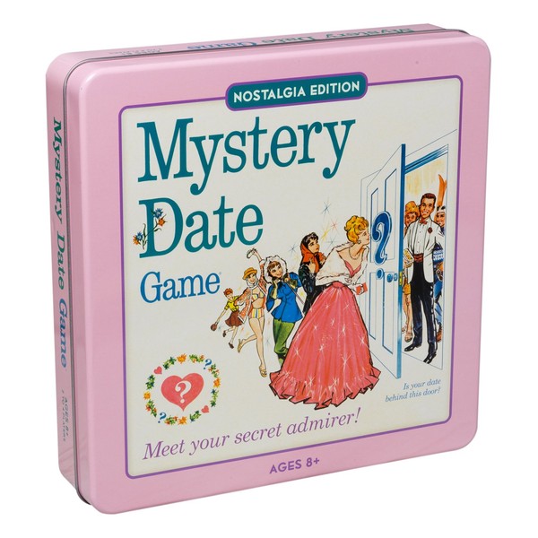 Winning Solutions Mystery Date Classic Board Game With Nostalgic Tin Case, Pink