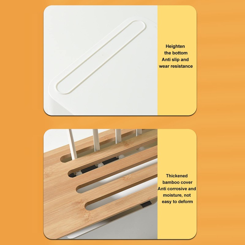 Naroote WiFi Box, Router Storage Box, Bamboo Plastic WiFi Router