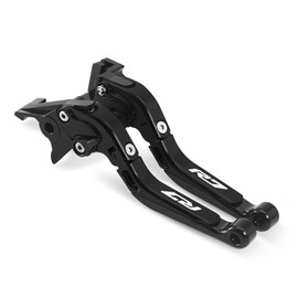 MFGZD CNC Motorcycle Brake Clutch Levers Extendable Compatible with Yamaha R7 2021 2022 2023 2024 Folding Adjustable Handlebars Brake and Clutch Levers Set (Black)