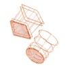 Ciieeo 2PCS Rose Gold Iron Art Storage Basket Nordic Style