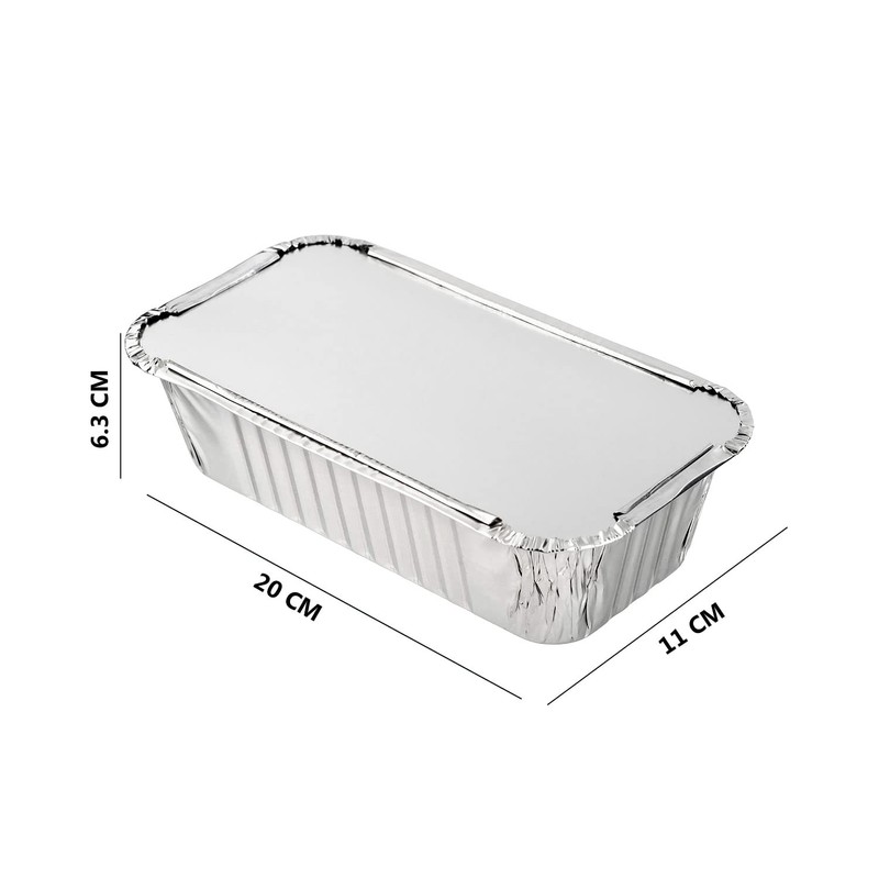 Homeshopa Aluminum Foil Trays Containers with Lids, 50 Pack Large