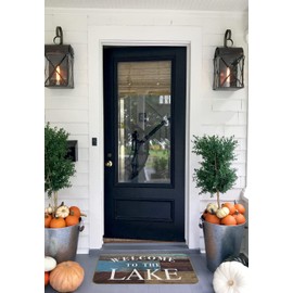 UINHMOP 17''×30'' Welcome to The Lake Decorative Doormat,Lake Life Floor Mats, Farmhouse Decor for Home Front Door Lake House Porch Outdoor Indoor,Lake Lovers Gift