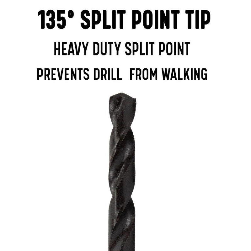 Drill America #5 Cobalt Stubby Threaded Shank Drill Bit Overall