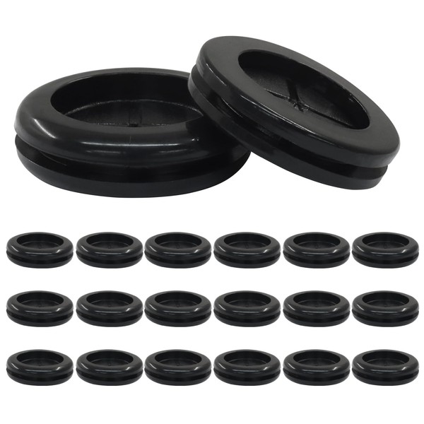 Hordion 20 Pcs Rubber Grommets 1" ID, 1-1/4" Drill Hole