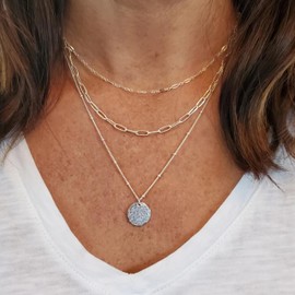 Long tiantian Gold Necklace Stack Layered Necklaces for Women Stacked Necklaces Gold Pendant Necklace Layering Necklaces for Women Stack Dainty Necklace Gold Jewelry Set