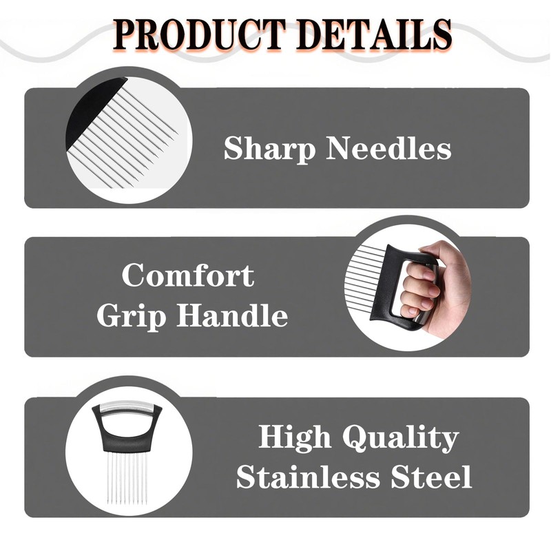 2PC Onion Holder for Slicing, Onion Slicer Holder, Onion Cutter