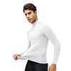 Queerier Men's Turtleneck Compression Shirts Long Sleeve Mock Thermal Base
