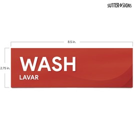 Wash Rinse Sanitize Sink Labels | 3 Compartment Sink Sticker Signs for Food Truck, Restaurant, and Kitchen Food Safety