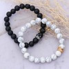 Prosy Multilayer Volcanic Stone Bracelets White Marble Turquoise Set Bead