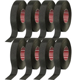 Prime Ave 8 Tesa 51036 PET Cloth High Heat Electrical Tape for Wire Harness, Cables for Automotive Engine, Protect Against High Temperature, Abrasion, Chemical & Fluid | Flame Retardant | Black