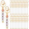 Tondiamo 24 Pcs Beadable Keychain Bars Bulk Beads for Keychain