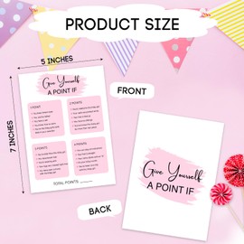 ZEDEV Birthday Party Game - Give Yourself A Point If, Birthday Party Activity Favor, Set of 20 Games Cards, Birthday Supplies, Activity, Decorations -B10