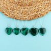 YASHEE Malachite Gemstone Heart Shape Pendant Necklace, Natural Cabochon, Women