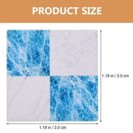 STOBOK 18Pcs dollhouse floor miniature house furniture dolls house wall tiles miniature tiles for dollhouse tile floor mini bricks wood small flooring mini floor household wooden blocks