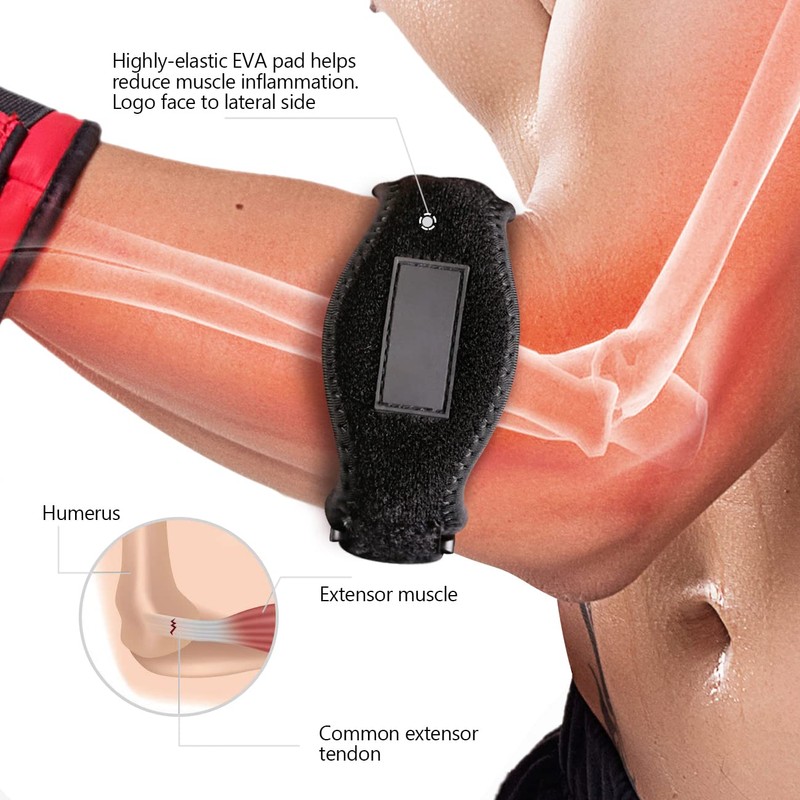 Elbow Brace, Tennis Elbow Brace with Compression Pad for Both