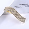 Inateannal Rhinestone Hair Barrette Gold Crystal Hair Clip Sparkly Rhinestone