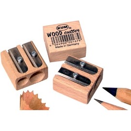 3 X KUM Wood Cutter 2-Hole Pencil Sharpener (142-17)