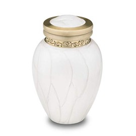 Mirai Creation T-901B Mini Urn Pearl Blessing White B Brass Screw Type with Carrier Bag