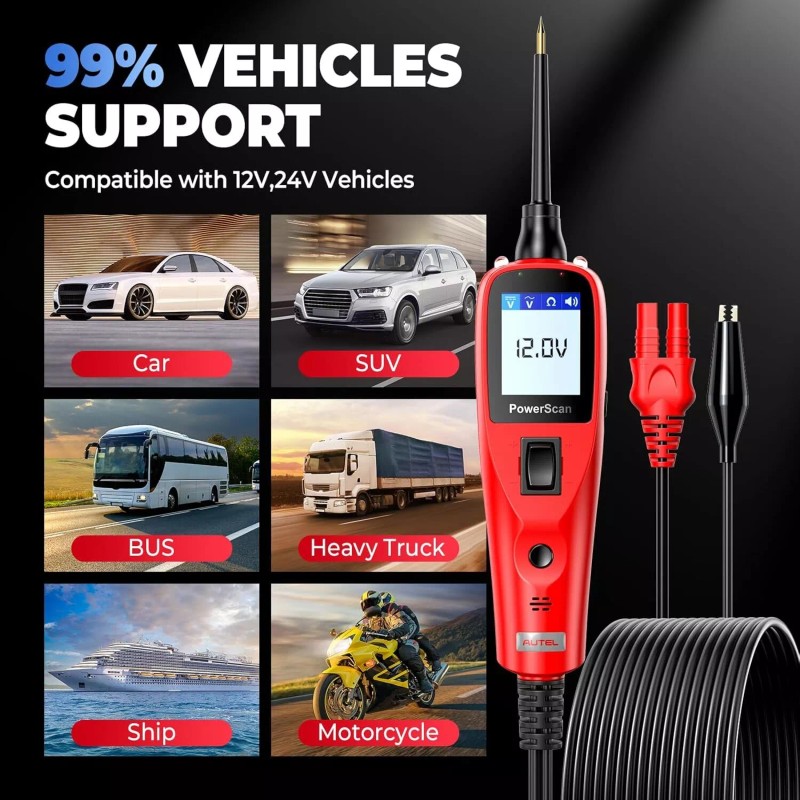 Autel PowerScan PS100 Electrical System Scanner Auto Circuit Tester Tool