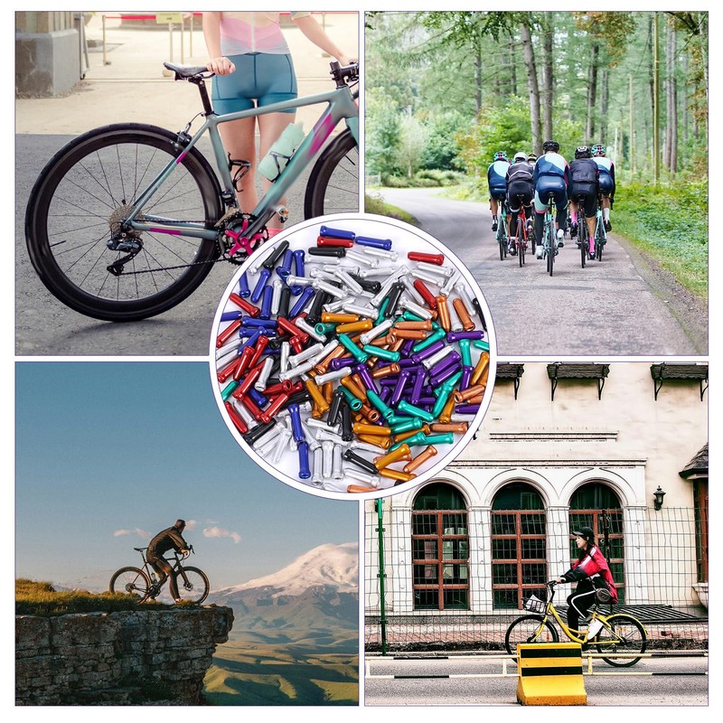 200pcs Bicycle Cable End Caps, Bike Brake Cable End Caps