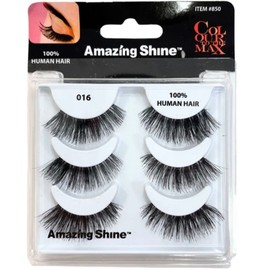 Amazing Shine Colour To The Max 100% human hair 3 Pairs Eyelash Set, Style 016