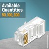 GTZ Cat5e RJ45 Pass Through Connector 50-Pack - EZ Cat