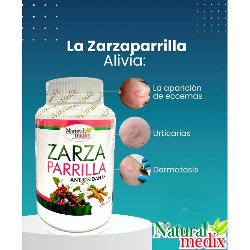 Natural Medix ZARZAPARRILLA PREMIUM CAPSULES FULL BODY CLEANSE ANTIOXIDANT, DETOXIFY,