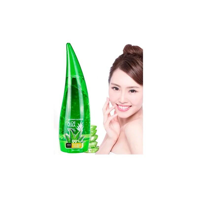 Gel Facial Aloe Vera 99% Antiarrugas Cicatrices Libre de Parabenos