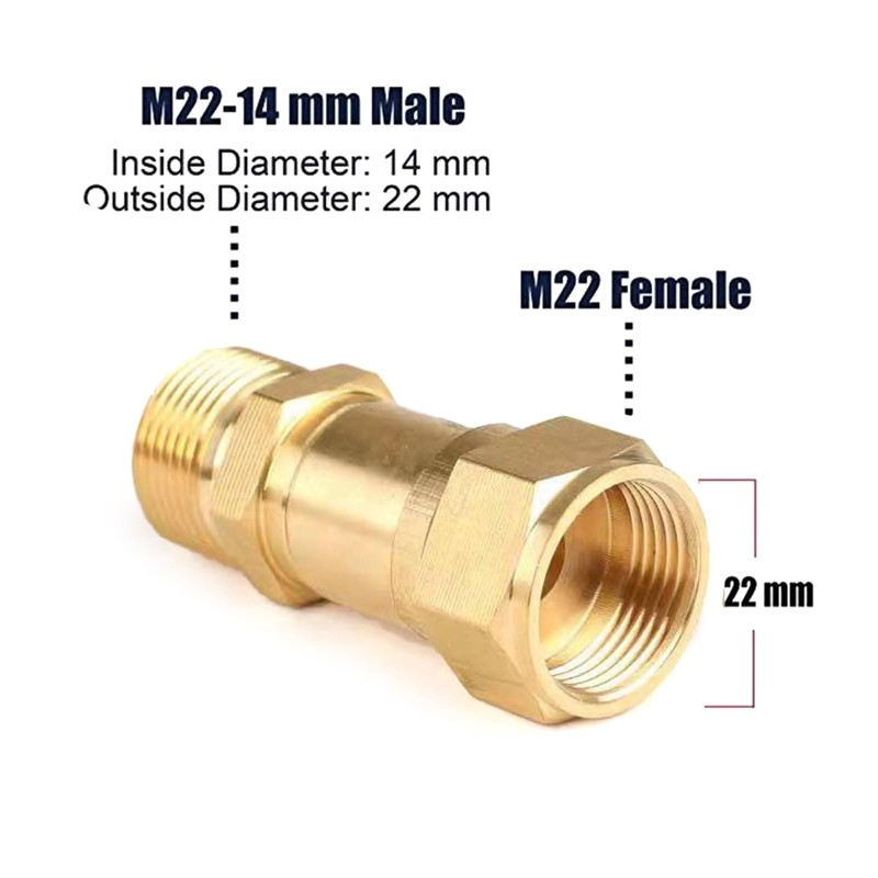 M22 14 mm Pressure Washer Swivel Connection Pressure Washer Swivel