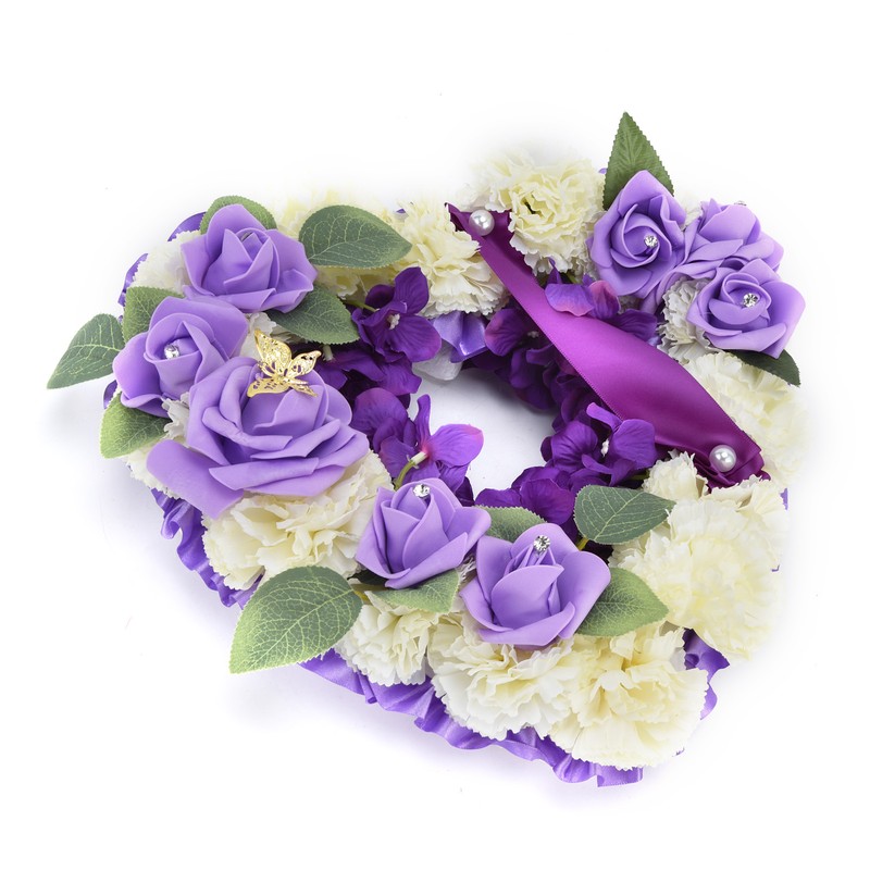Artificial Heart Shaped Wreaths Wedding Wreaths Fake Flowers Decoration for