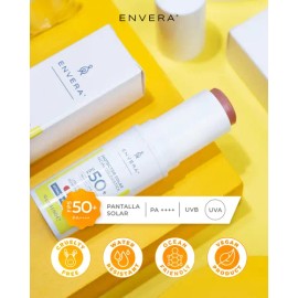 Protector Solar Facial en Barra con Color Peachy FPS 50 para Rostro y Labios                                                                          