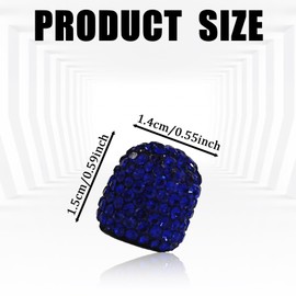 Msyuusr 4PCS Handmade Crystal Rhinestone Car Tire Valve Stem Cap, Dustproof Attractive and Bling Women's Car Accessories, Universal Accessories for Car Truck Motorcycle Bike (Blue)