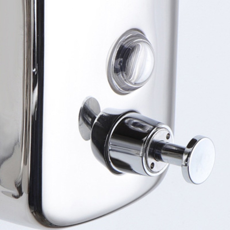 800ml Wall Mount Manual Soap Dispenser Stainless Steel Commercial Soap