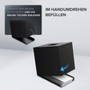 ovimar Teksmona Square Cosmetic Tissues Box, Stainless Steel, Matte Black,