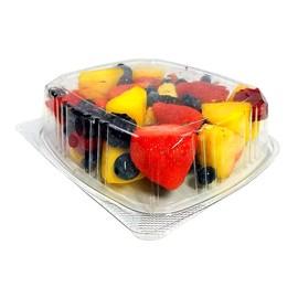 Koda Cup 24 oz. (3/4 Size Quart) RPET Clear Plastic Hinged Lid Deli Meal Prep Fruit Salad Display Food Storage Containers 100% BPA Free (Pack of 50)