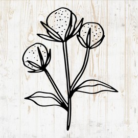 6 in Wildflower Sticker - Bouquet Flower Poppy Daisy Minimalist Rose Dandelion - Vinyl Decal for Wall Car Home Bike Bottle Phone Laptop DWSV781
