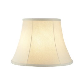 Aspen Creative 38005, Handsewn Natural KD Spider Shade, 9" Top x 15" Bottom x 11" Slant , White