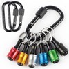 Katerk Bit holder Keychain Light-weight Extra 2 Black Carabiners Portable