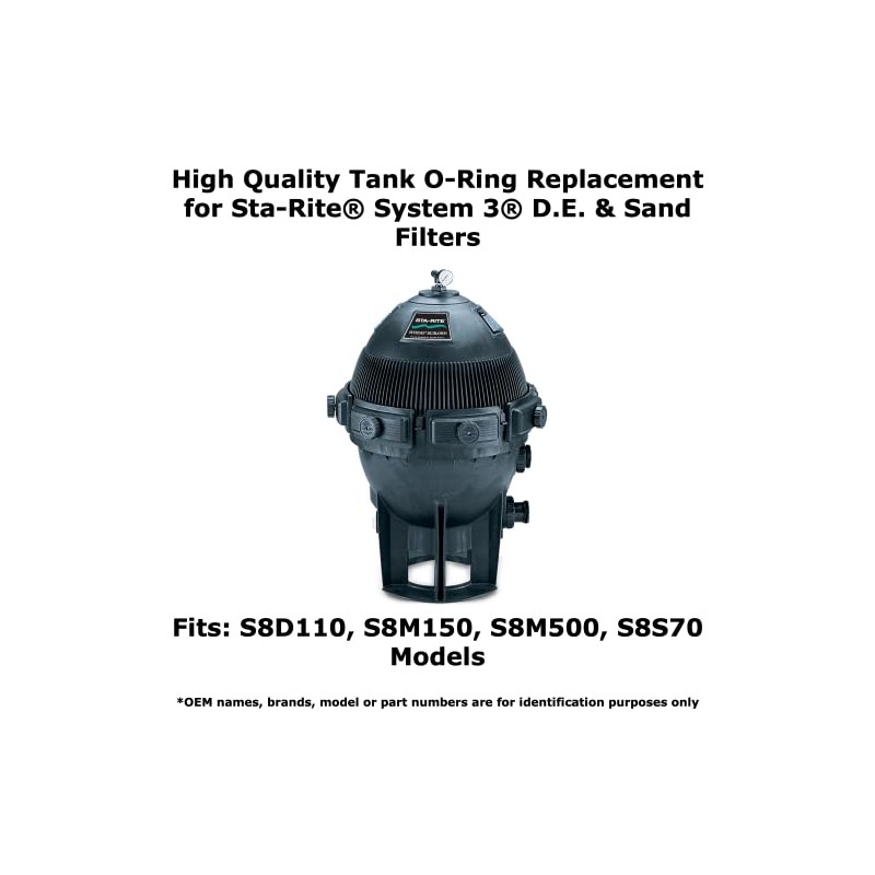 24850-0009 Tank O-Ring for Sta-Rite System 3 S8D110/S8M150/S8M500/S8S70 Pool Filters,