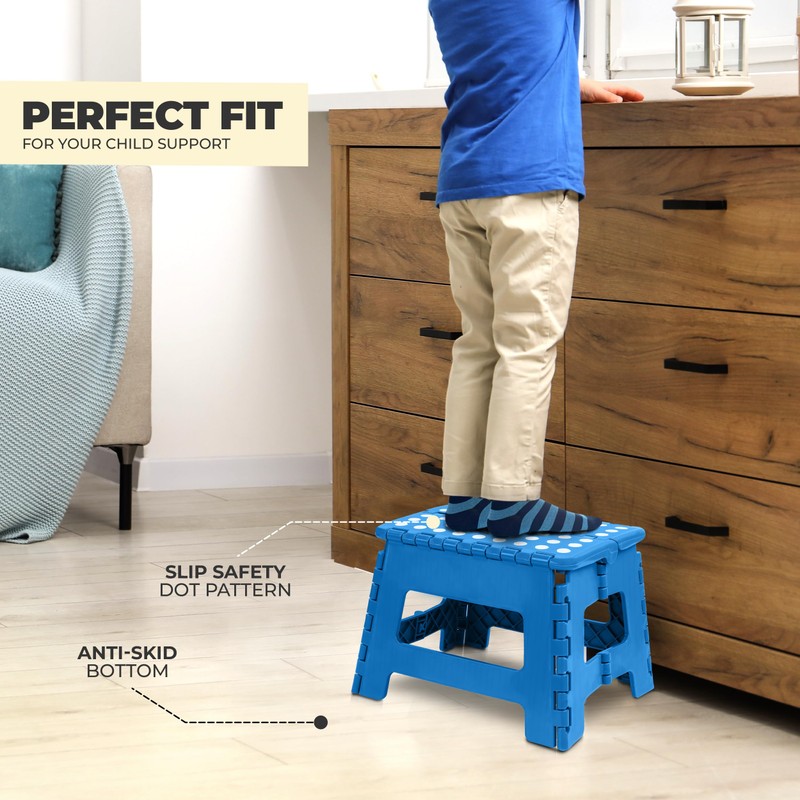 Utopia Home Folding Step Stool - Foot Stool with 9