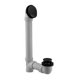 Westbrass Tip-Toe Sch. 40 PVC Bath Waste with Two-Hole Elbow, Matte Black, D4932-62