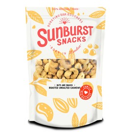 Sunburst Whole Roasted Cashew Nuts, Unsalted 500g