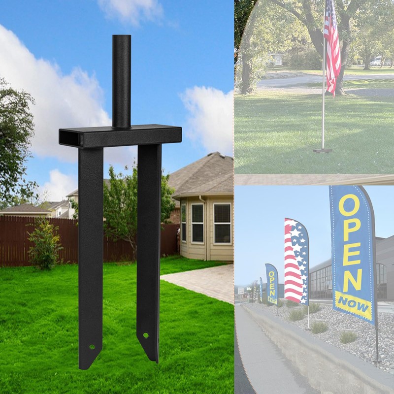 VANROUG Feather Flag Ground Spike,Flag Pole Ground Stake,Heavy Duty Flag
