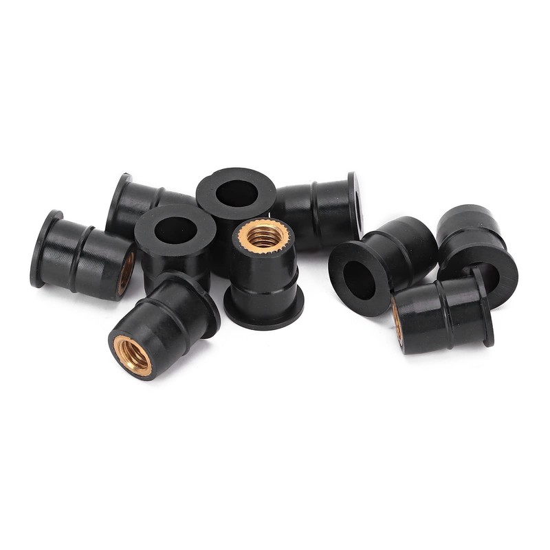 Well Nuts, 100 Pieces M6 0.8 mm Rubber Nut Rubber