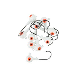 Last Cast Tackle - Juego de 10 cabezales de bola blanca de 1/4 a 1 onza, 5 tamaños a elegir (0.375-3/8 oz)