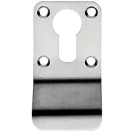 Euro Profile Cylinder Latch Pull Handle - 78 x 44mm - Satin Stainless Steel | External Door Cylinder Night Latch Pull Handle - Flat Keyhole Rim Lock Outdoor Handle