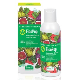 Helan I Sorbetti FicoPop Shampoo and Shower Gel for Women and Men, Concentrate with Vitamin C, Sweet Almonds, Watermelon, and Fig - Shower Gel for Body and Hair with Natural Ingredients, 150g