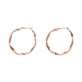 PURELEI® Ke Kai Earrings (Rose Gold), Women's Earrings Made of Durable Stainless Steel, Waterproof Jewellery, 42 mm Diameter, Stainless Steel