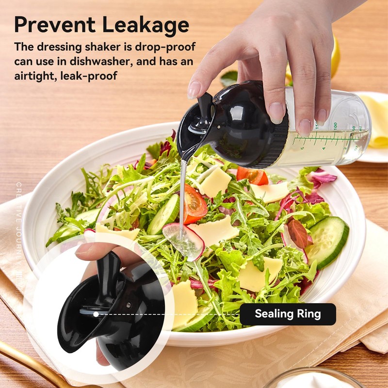 Salad Dressing Shaker, Salad Dressing Bottle Clear Salad Dressing Mixer